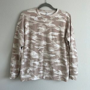 Athleta Balance Pullover Camo Sweatshirt